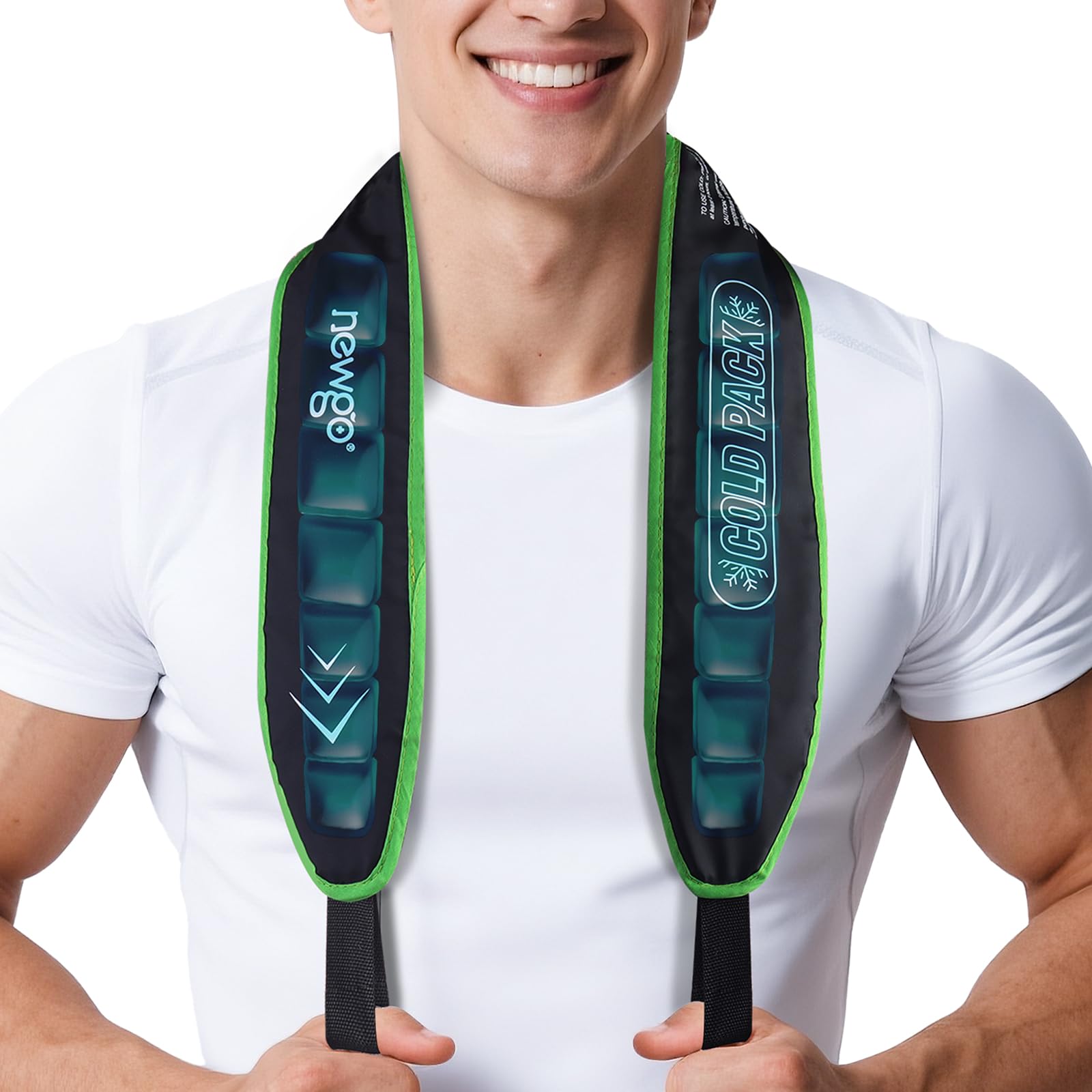 NEWGO Neck Ice Pack con diseño deportivo y ajuste seguro para entrenamientos