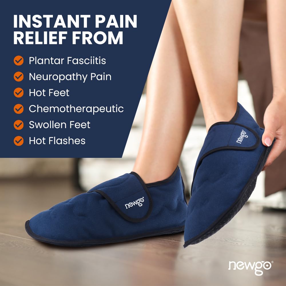 NEWGO pantuflas de hielo para alivio rápido del dolor y reducción de inflamación.