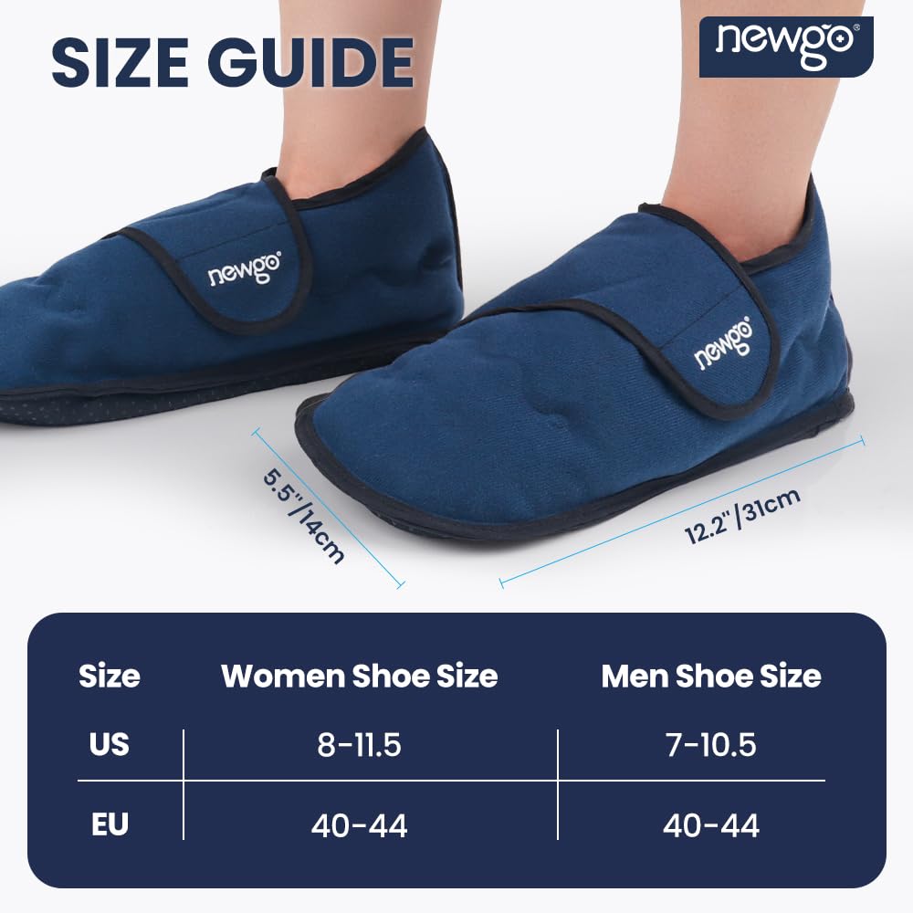 NEWGO pantuflas de doble tejido evitan condensación y mejoran el ajuste.