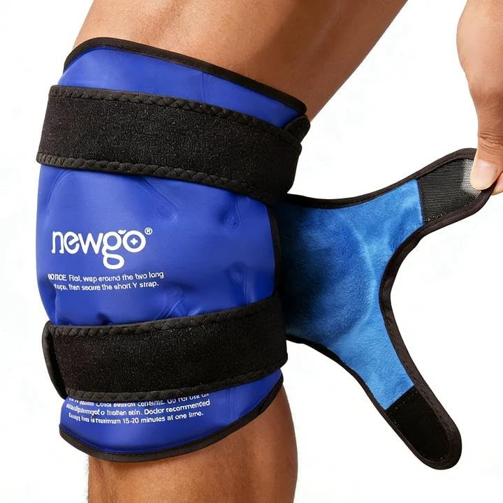 NEWGO XL rodilla frontal vista, cobertura amplia para enfriamiento uniforme