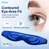 NEWLA compresa fría para ojos contorneada, ideal para hinchazón y fatiga visual.