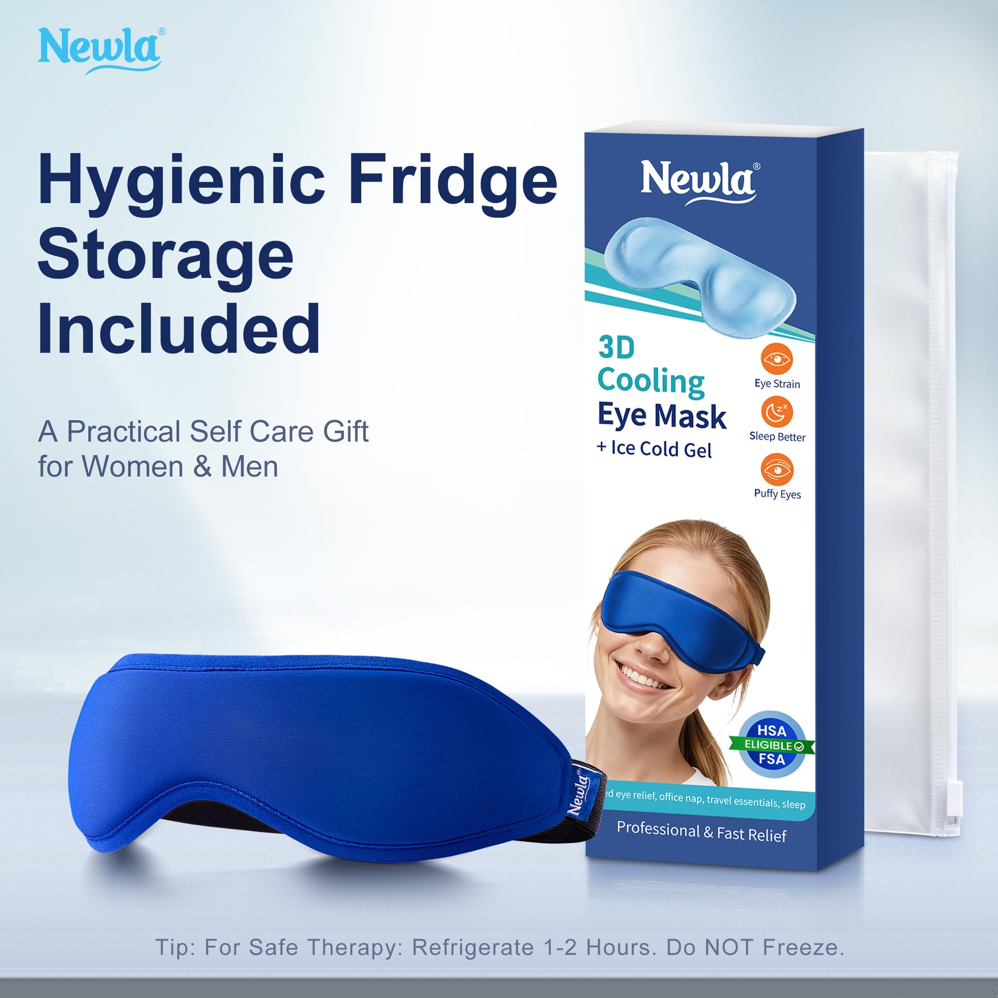 NEWLA cuidado ocular diario, perfecto para relajación después de pantallas.