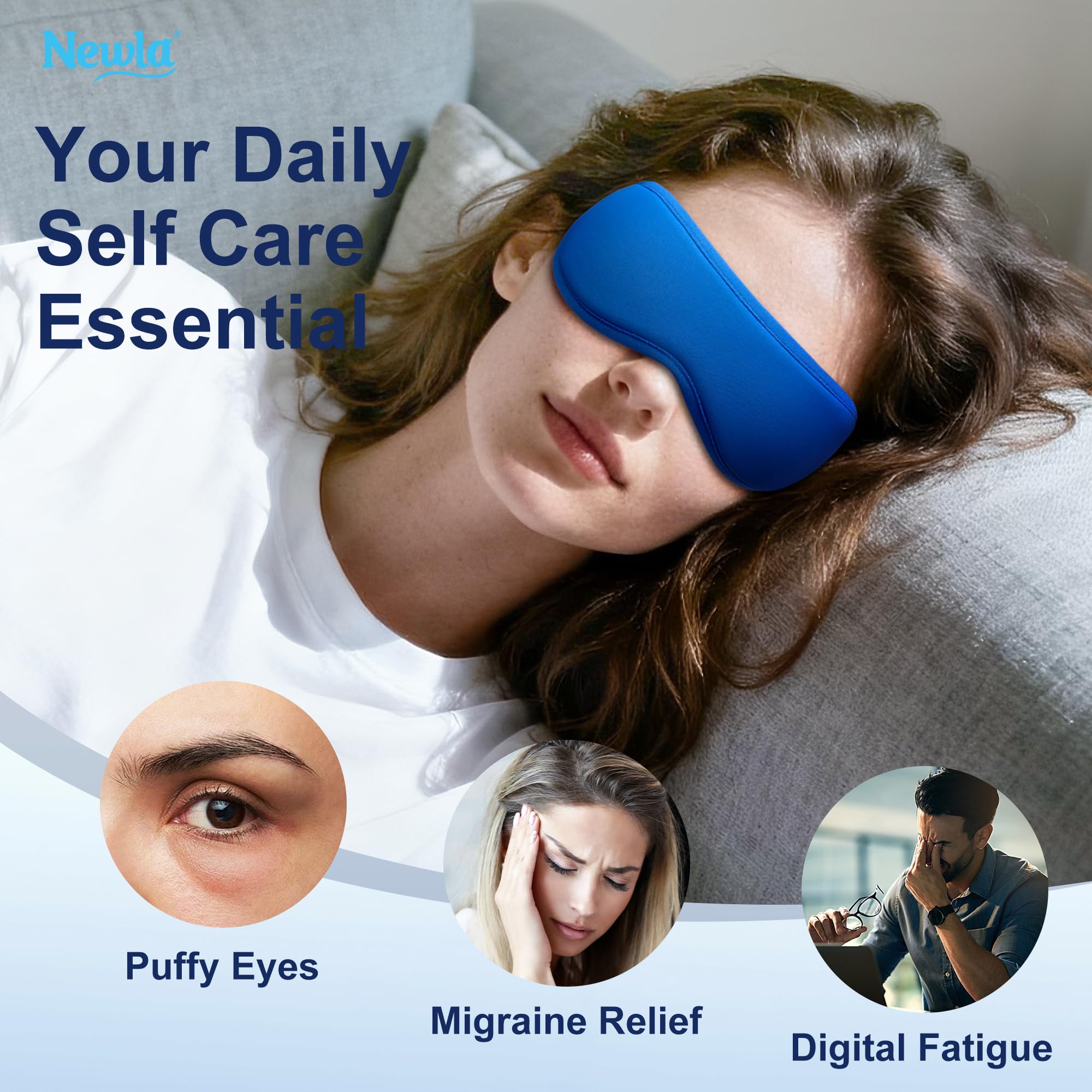 NEWLA diseño contorneado para contacto más preciso en la zona de los ojos.