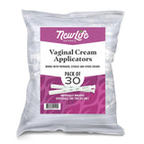 NewLife Naturals aplicadores vaginales desechables en pack de 30 para uso higiénico.