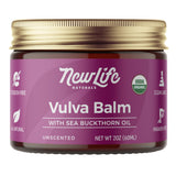NewLife Naturals balsamo vulvar organico con espino amarillo, hidratación suave diaria.