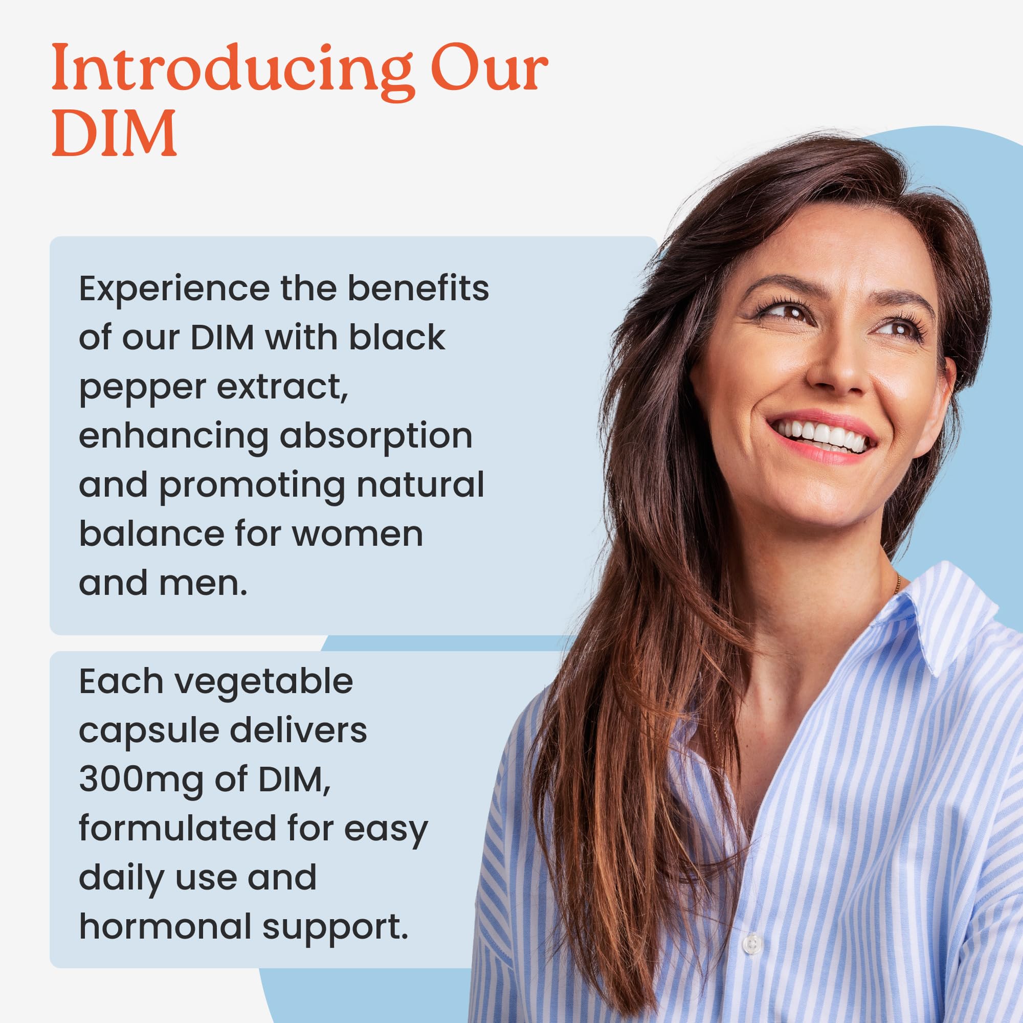 Etiqueta de NewLife Naturals DIM con información de ingredientes.