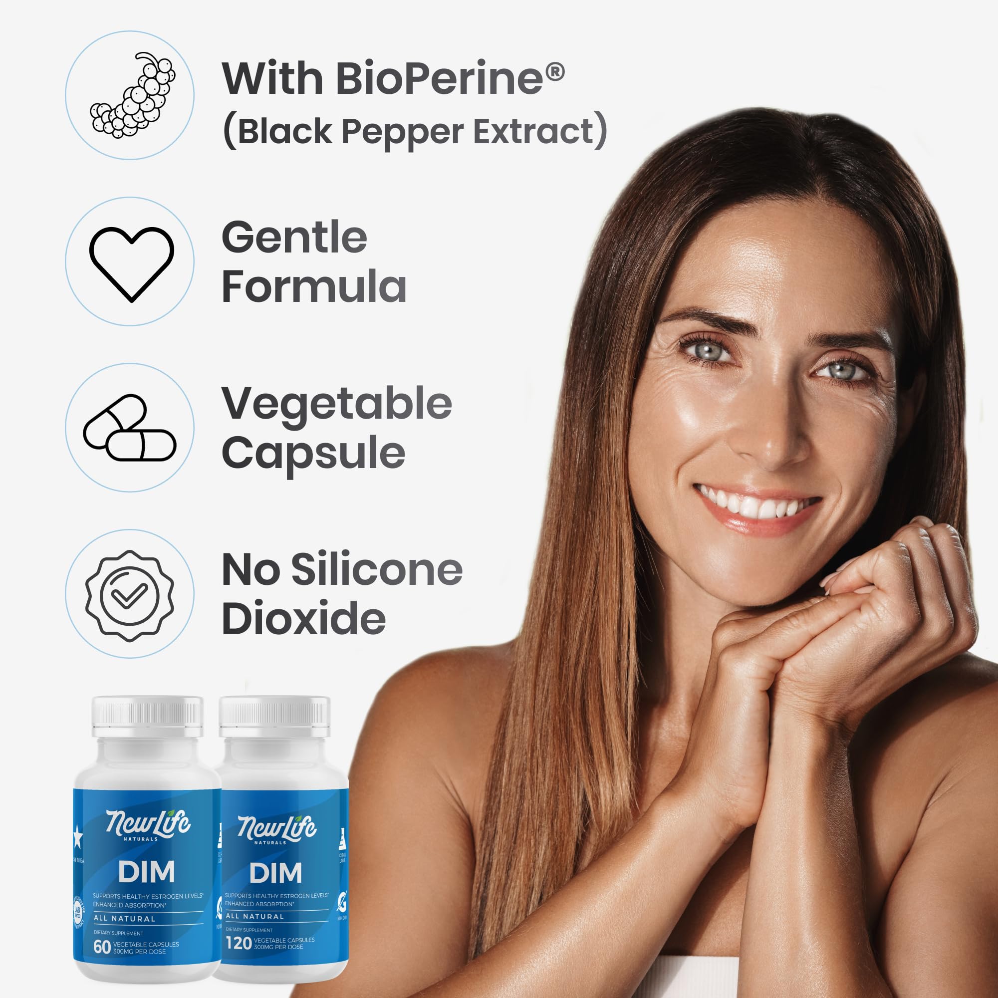 DIM de NewLife Naturals para apoyo metabólico diario.
