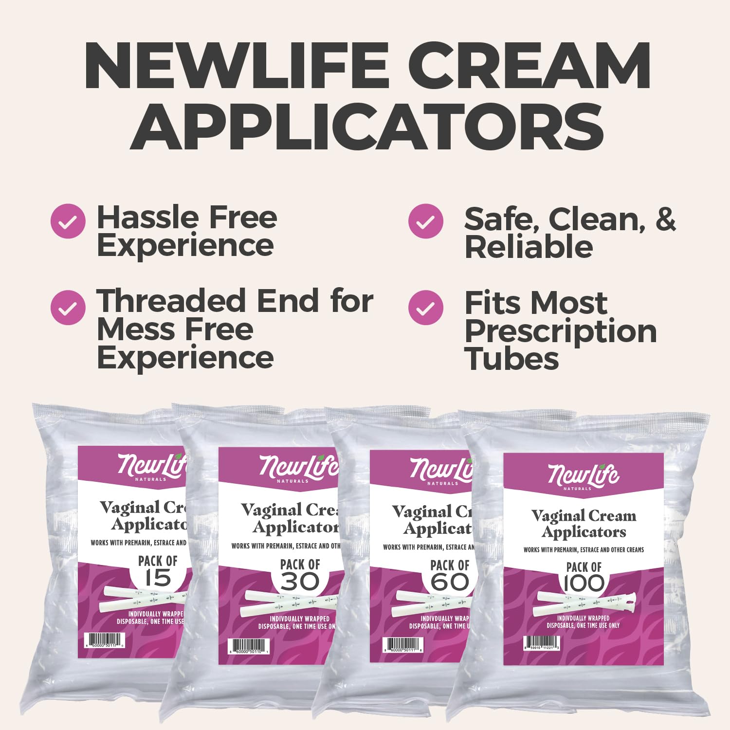 NewLife Naturals con medidas de dosificación impresas.