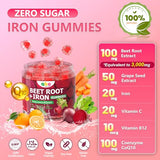 Gomitas NEWOLITE remolacha 100 mg en mano, sabor durazno, textura suave.