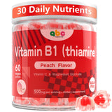 NEWOLITE Gomitas de Vitamina B1 frasco: soporte de energía suave para el día