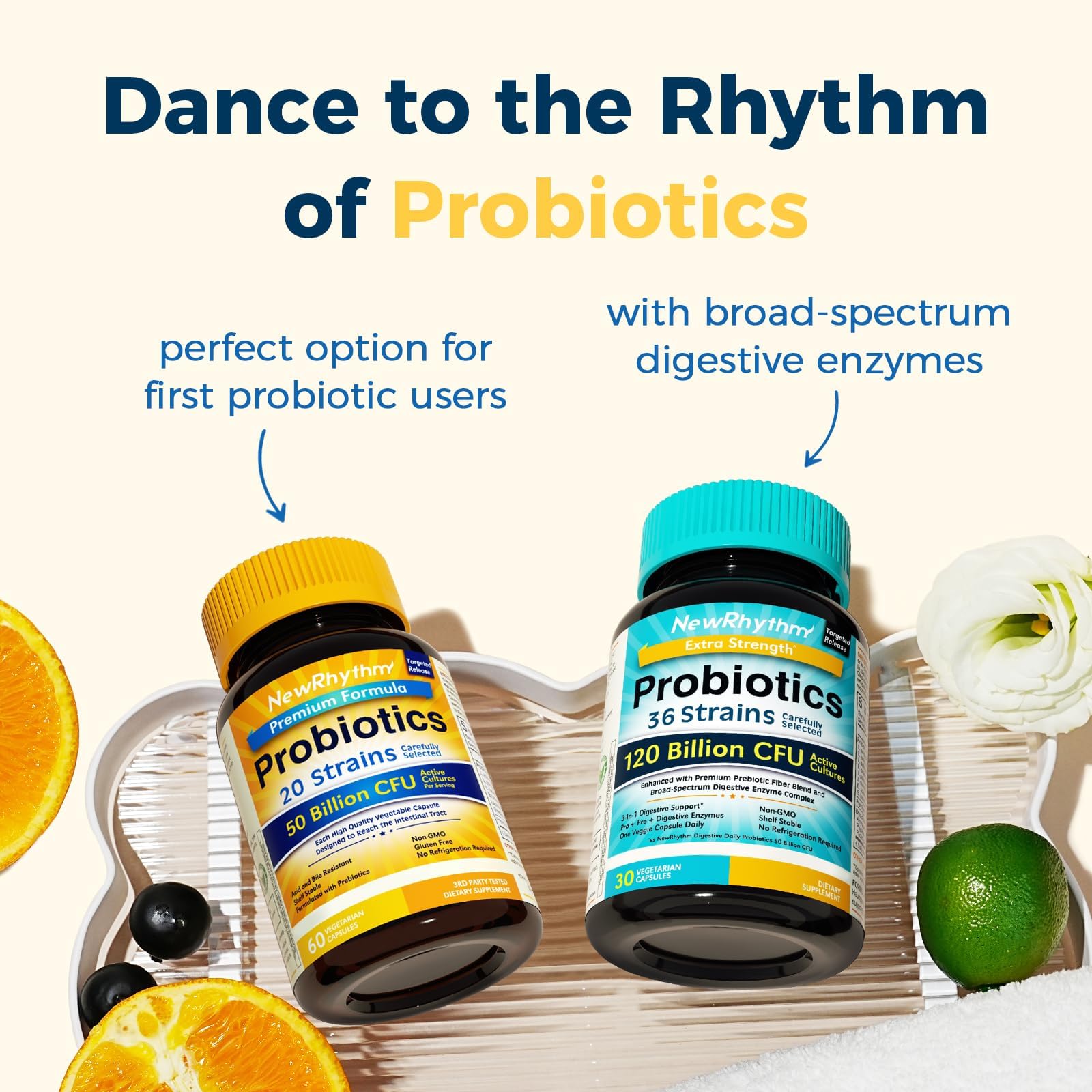 NewRhythm Probiotics 50 mil millones fábrica Nueva York, producción de alta calidad.