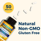 NewRhythm Probiotics 50 mil millones frasco, formato estable para uso diario.