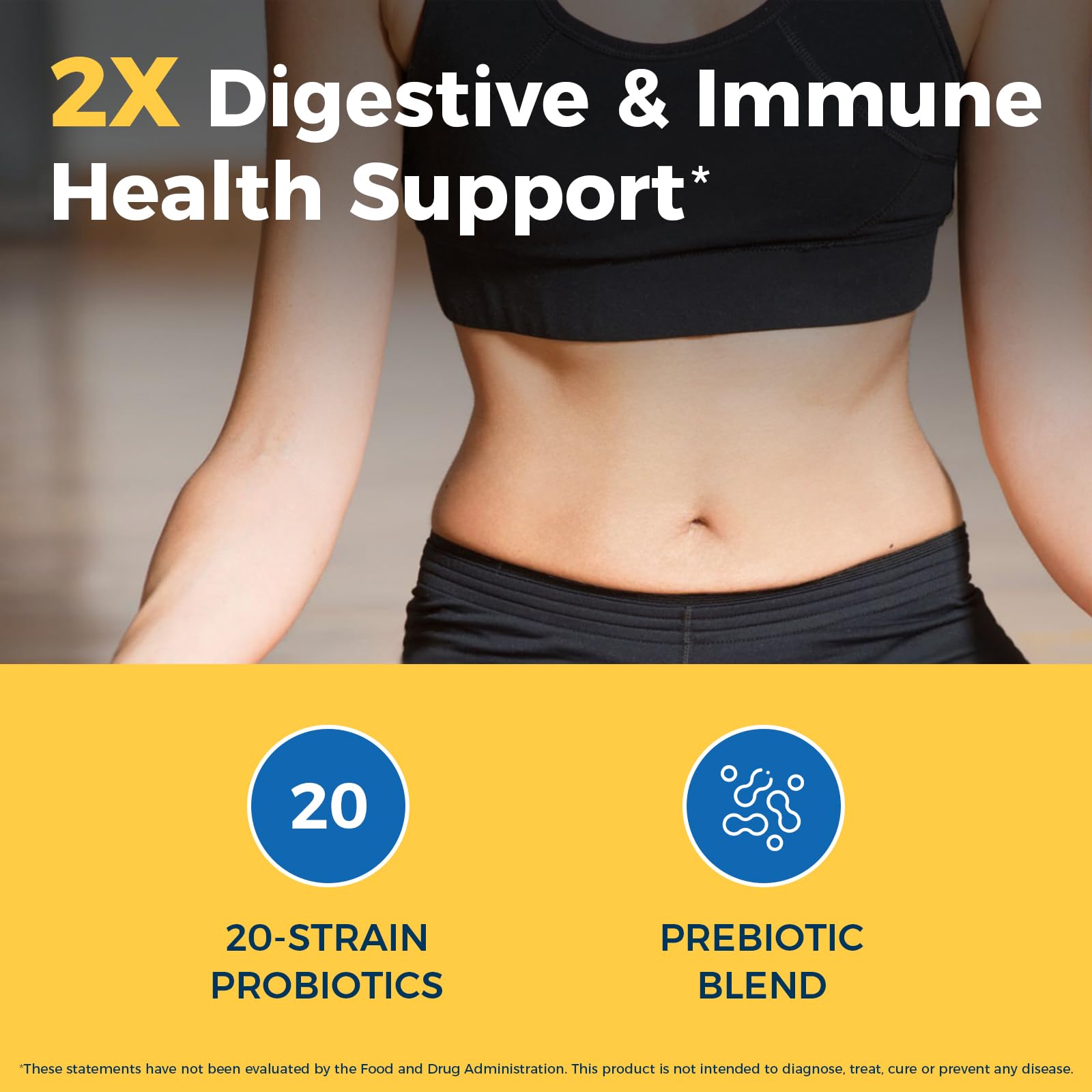 NewRhythm Probiotics, cápsulas vegetales, fáciles de tragar para uso diario.