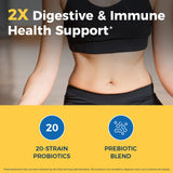 NewRhythm Probiotics, cápsulas vegetales, fáciles de tragar para uso diario.