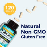 Etiqueta de NewRhythm Probiotics mostrando 36 cepas para equilibrio intestinal