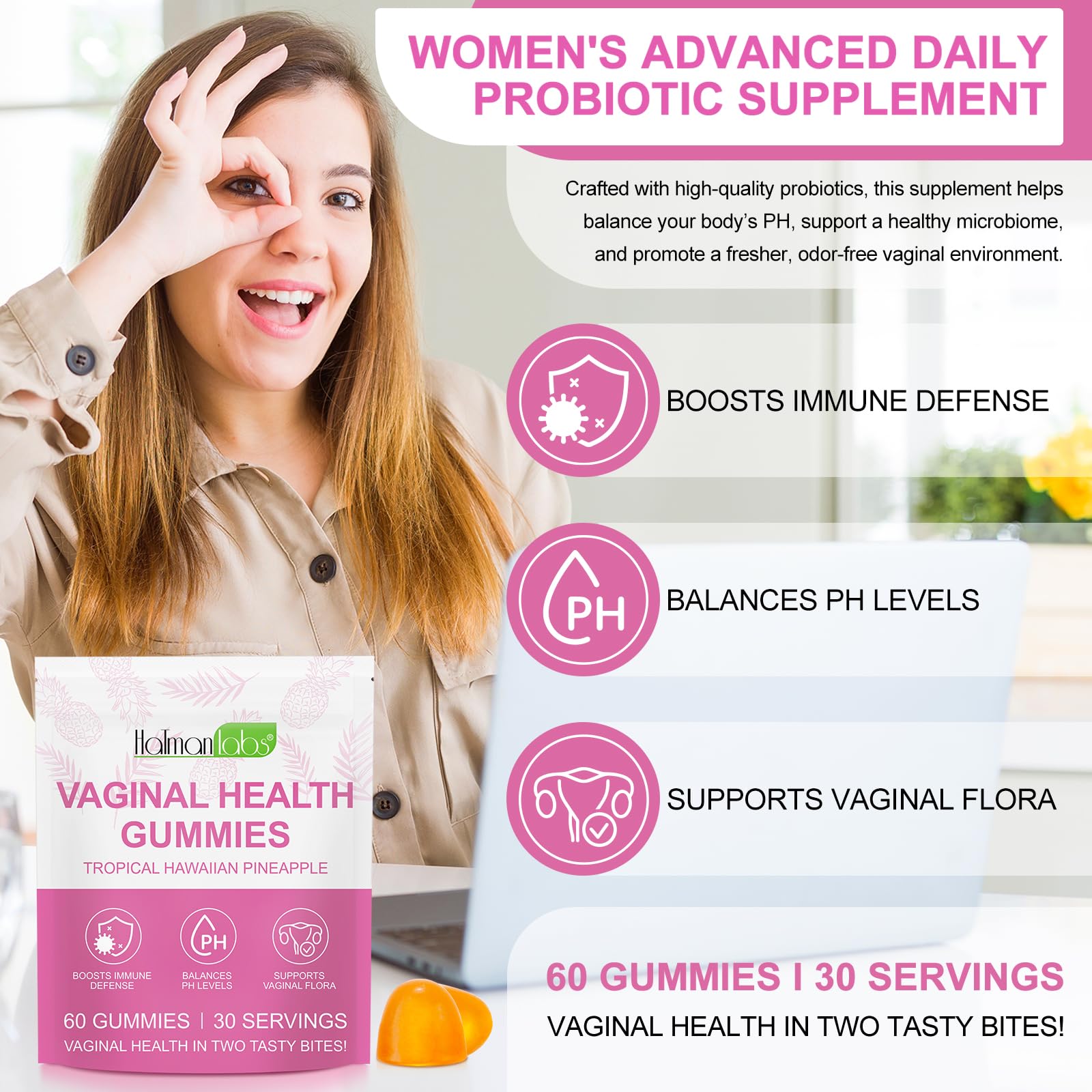 Newseel gominolas femeninas piña: empaque fresco para conservar calidad.