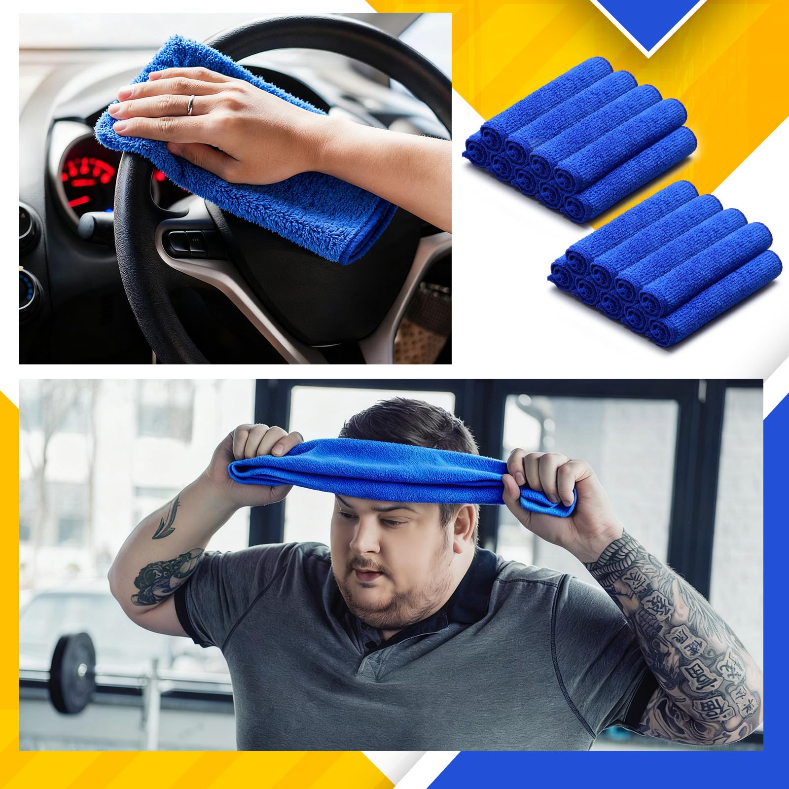 Newwiee set de microfibra para casa, coche y oficina.