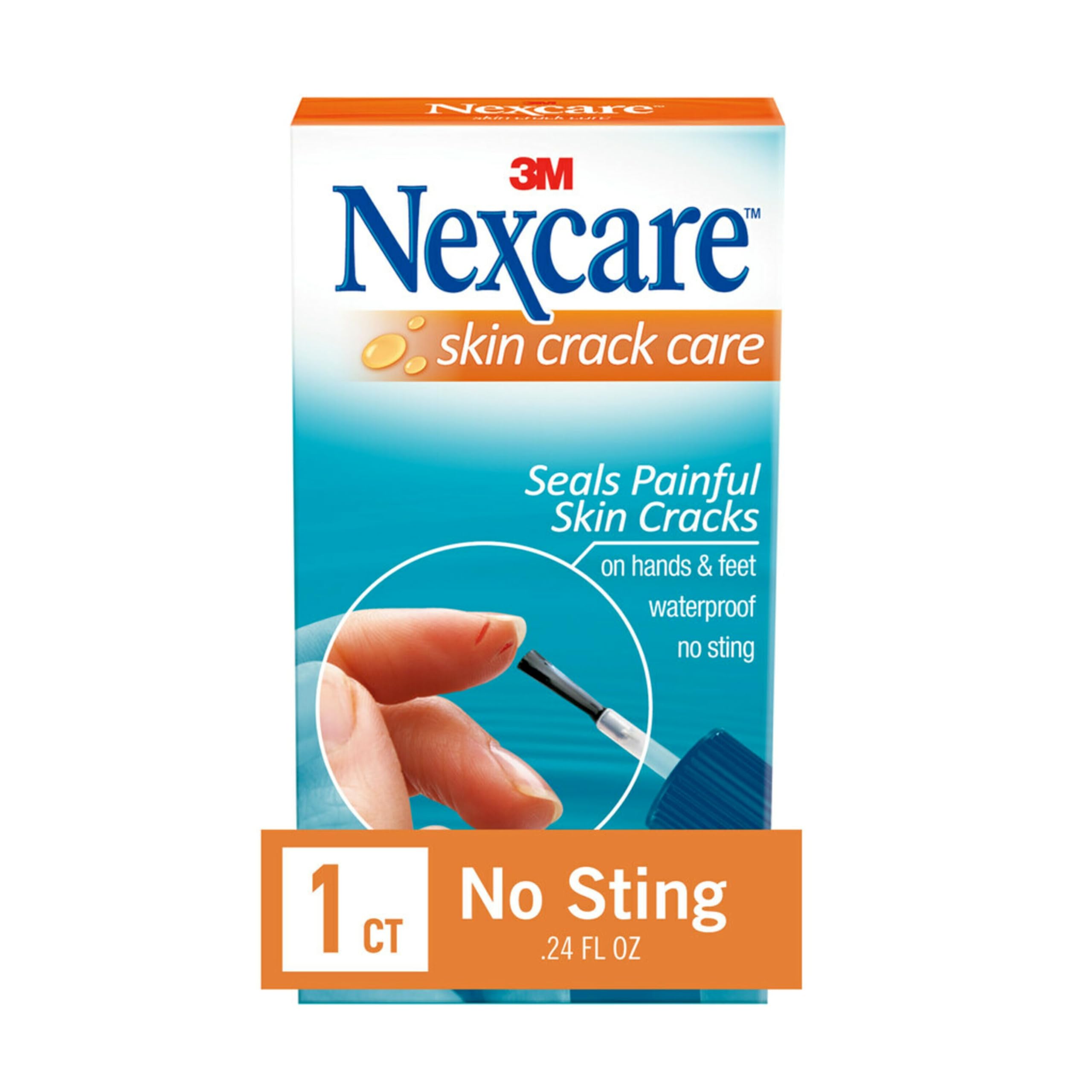 Nexcare Skin Crack Care Liquid para dedos, manos, pies y codos.