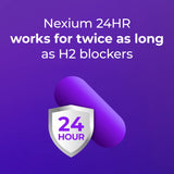 Cápsulas Nexium 24HR fáciles de tragar para comodidad.