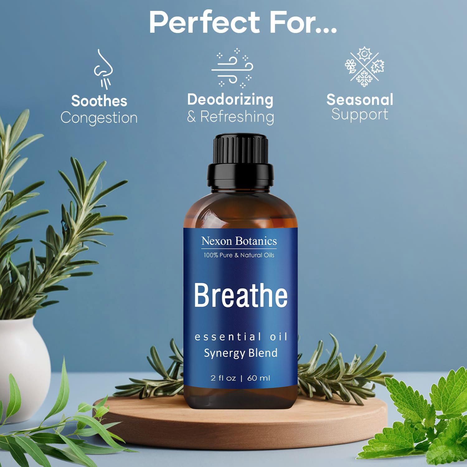 Nexon Botanics Breathe: envase de 60 ml para uso continuo.