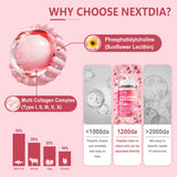 Colágeno liposomal de Nextdia en cápsulas para elasticidad de la piel.