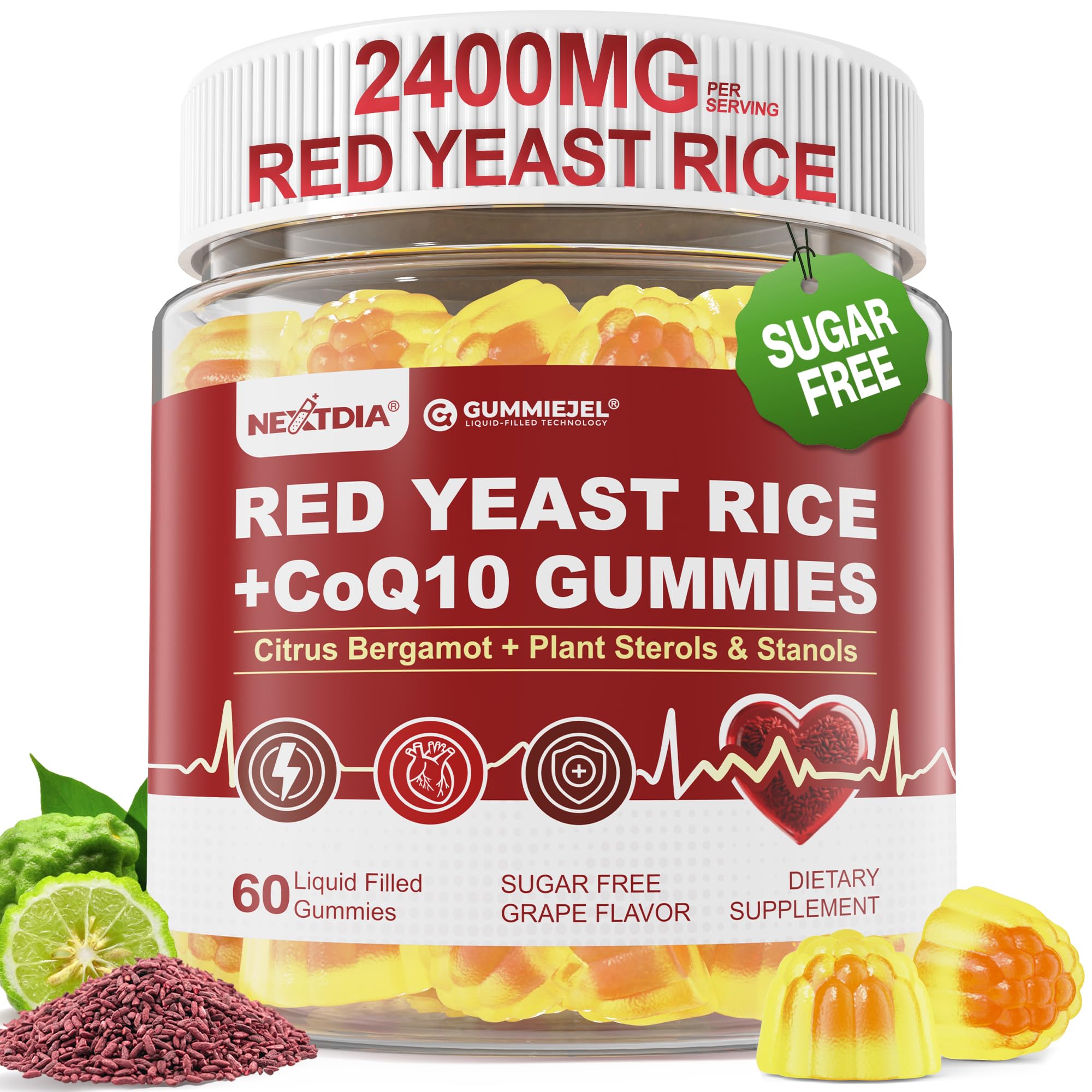 Nextdia gominolas arroz levadura roja frente: posible impulso de energía diaria