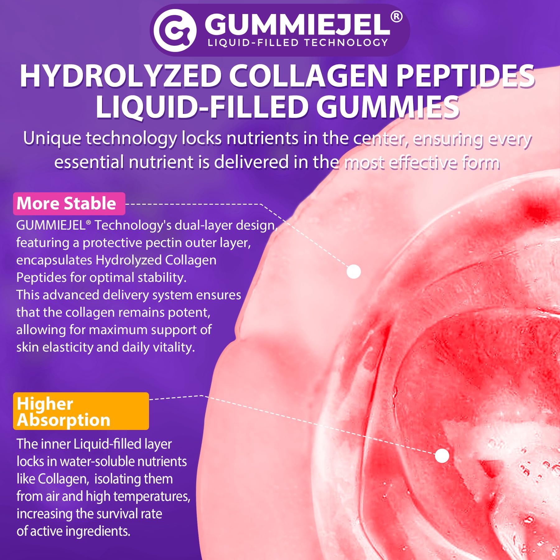 Nextdia Colágeno Gummie: sabor tropical sin azúcar para el cuidado diario.