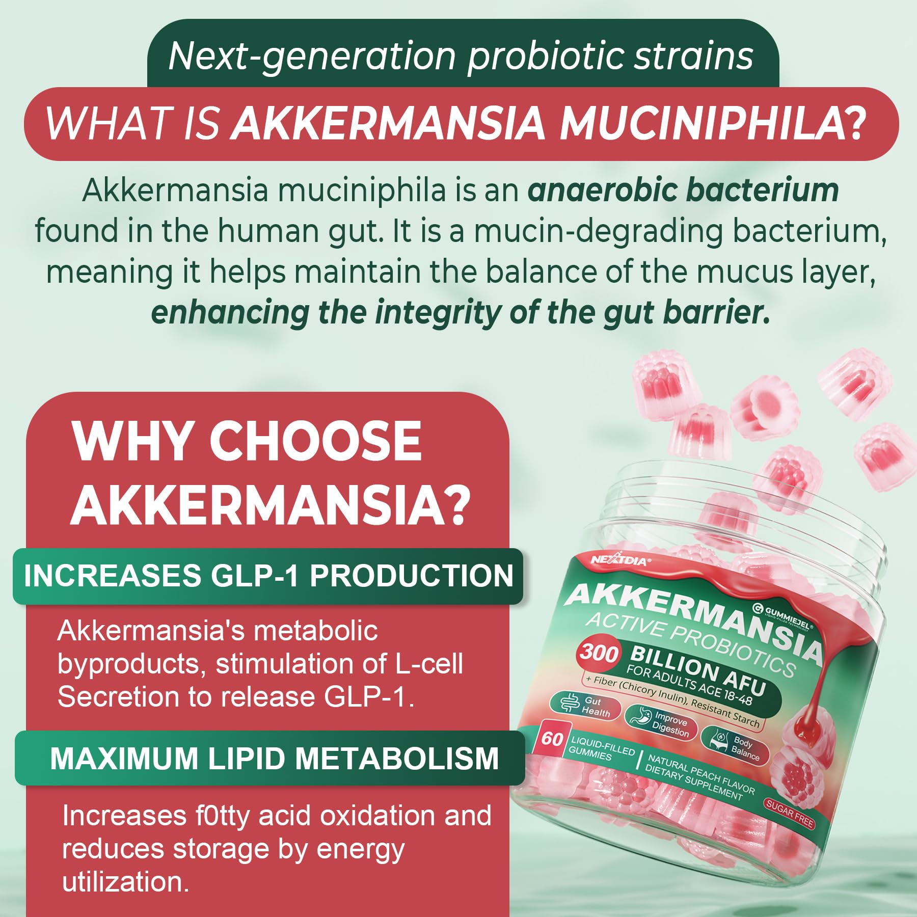 Nextdia gominolas con almidón resistente y prebióticos para digestión.