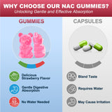 Gomitas veganas de Nextdia NAC Gummies, sin gluten y aptas para veganismo.