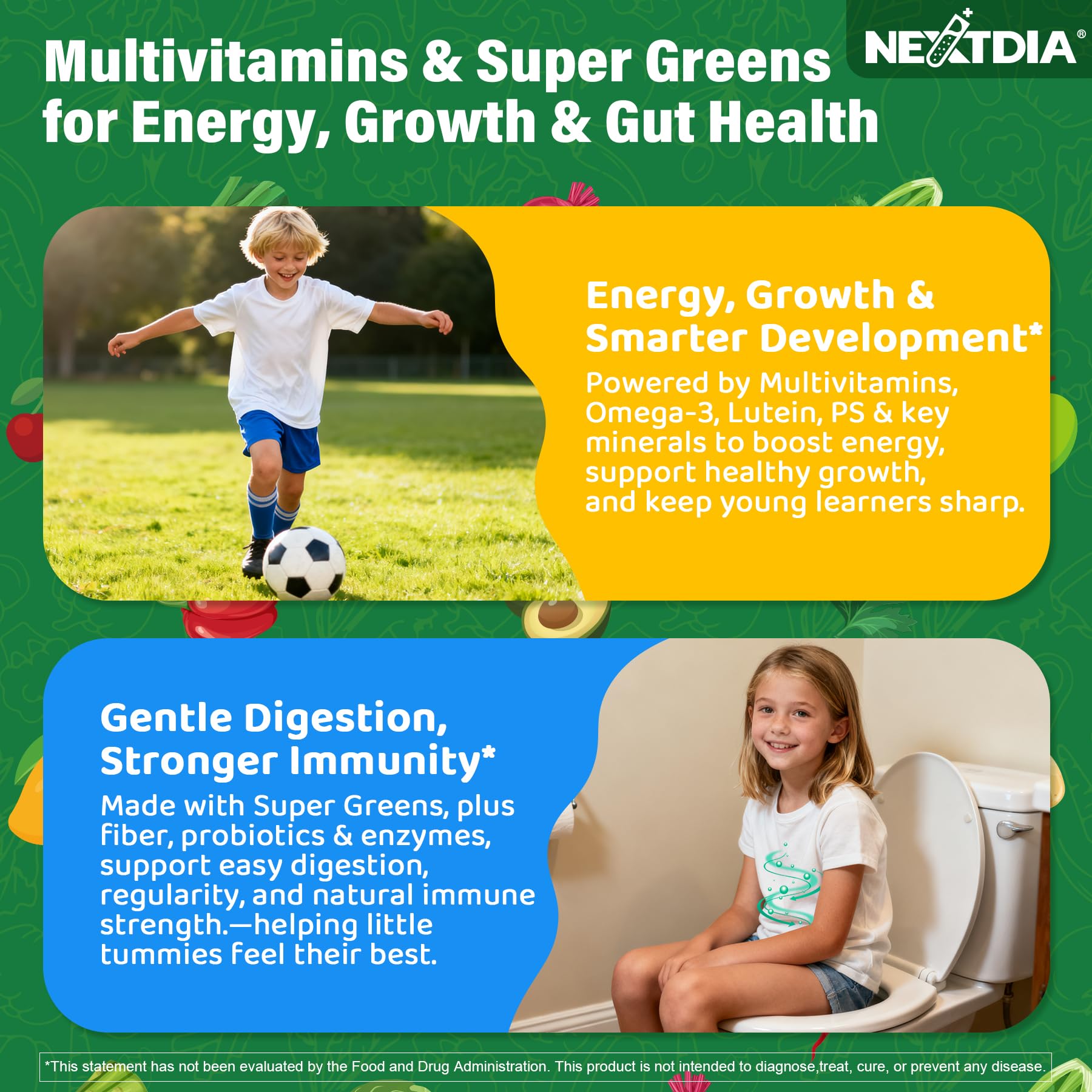 Nextdia Probiotics para digestión suave y defensas