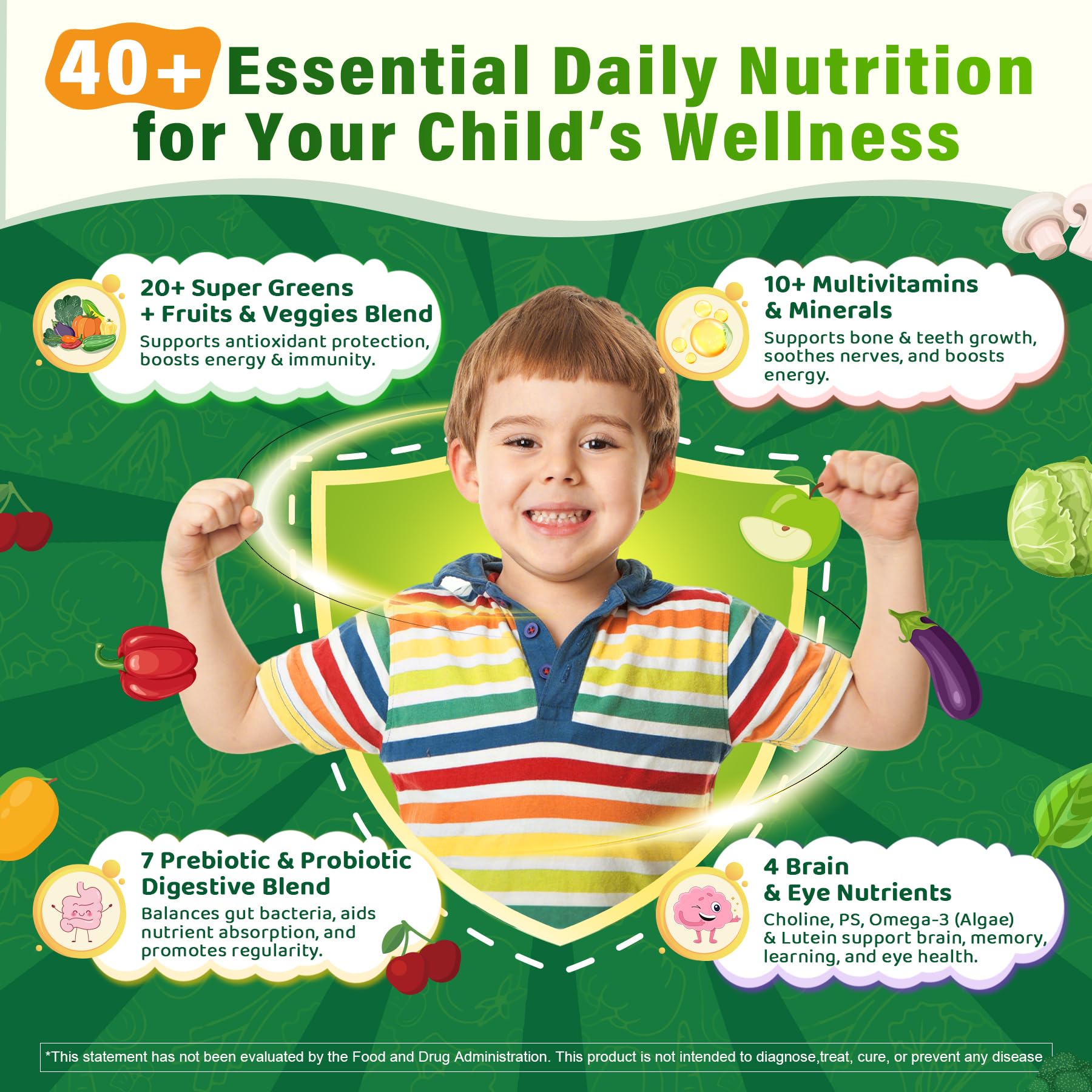 Superverdes y Frutas de Nextdia para niños