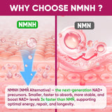 Nextdia NMNH gomitas, etiqueta con información nutricional.