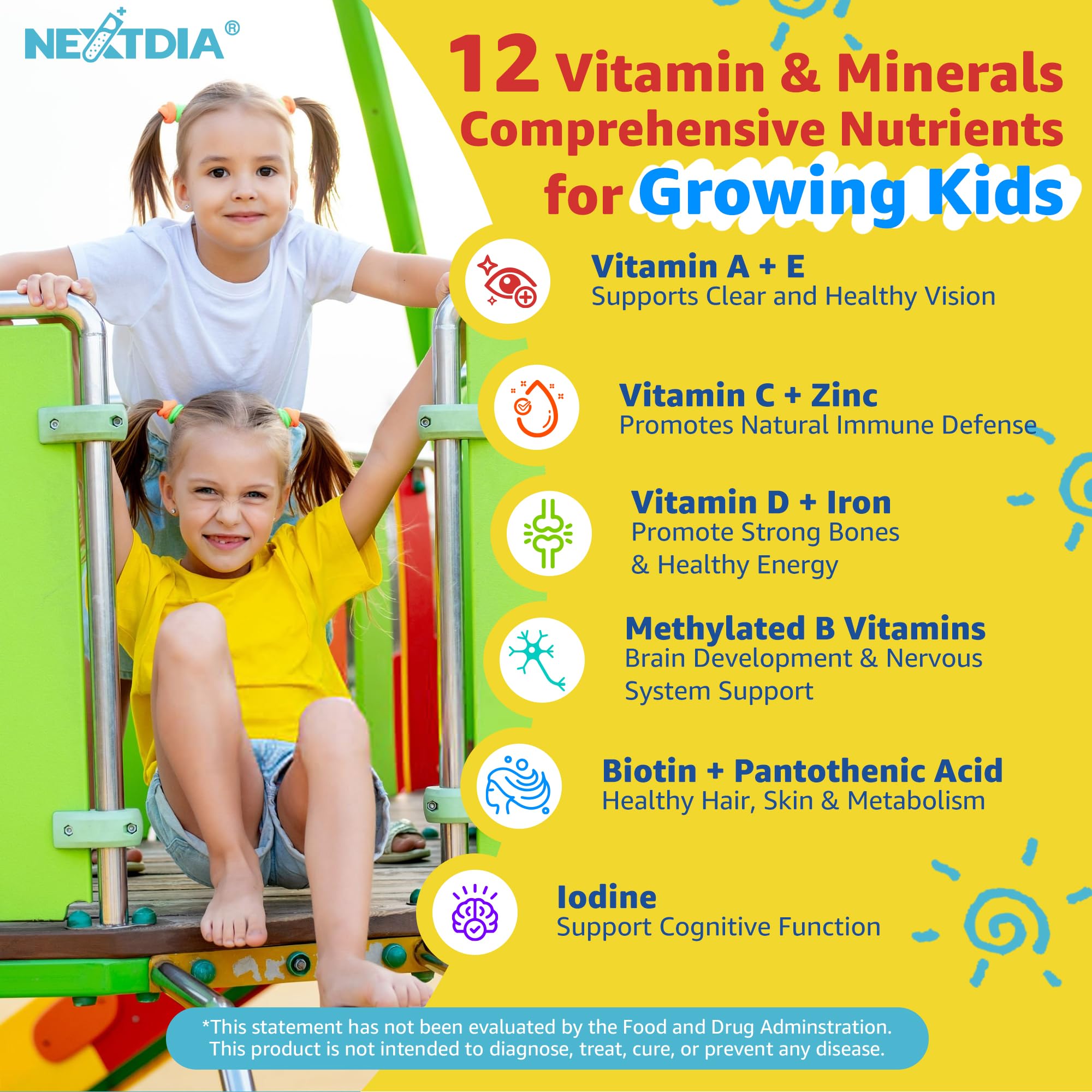 Nextdia probióticos para niños, equilibrio digestivo e inmunidad natural.
