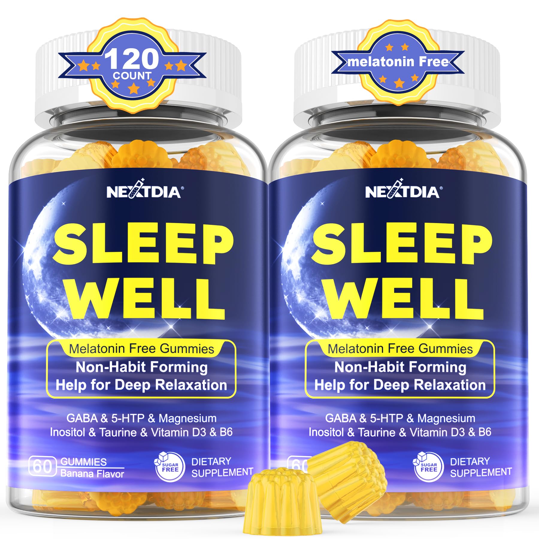 Nextdia gominolas para dormir sin melatonina en botella, lista para disfrutar