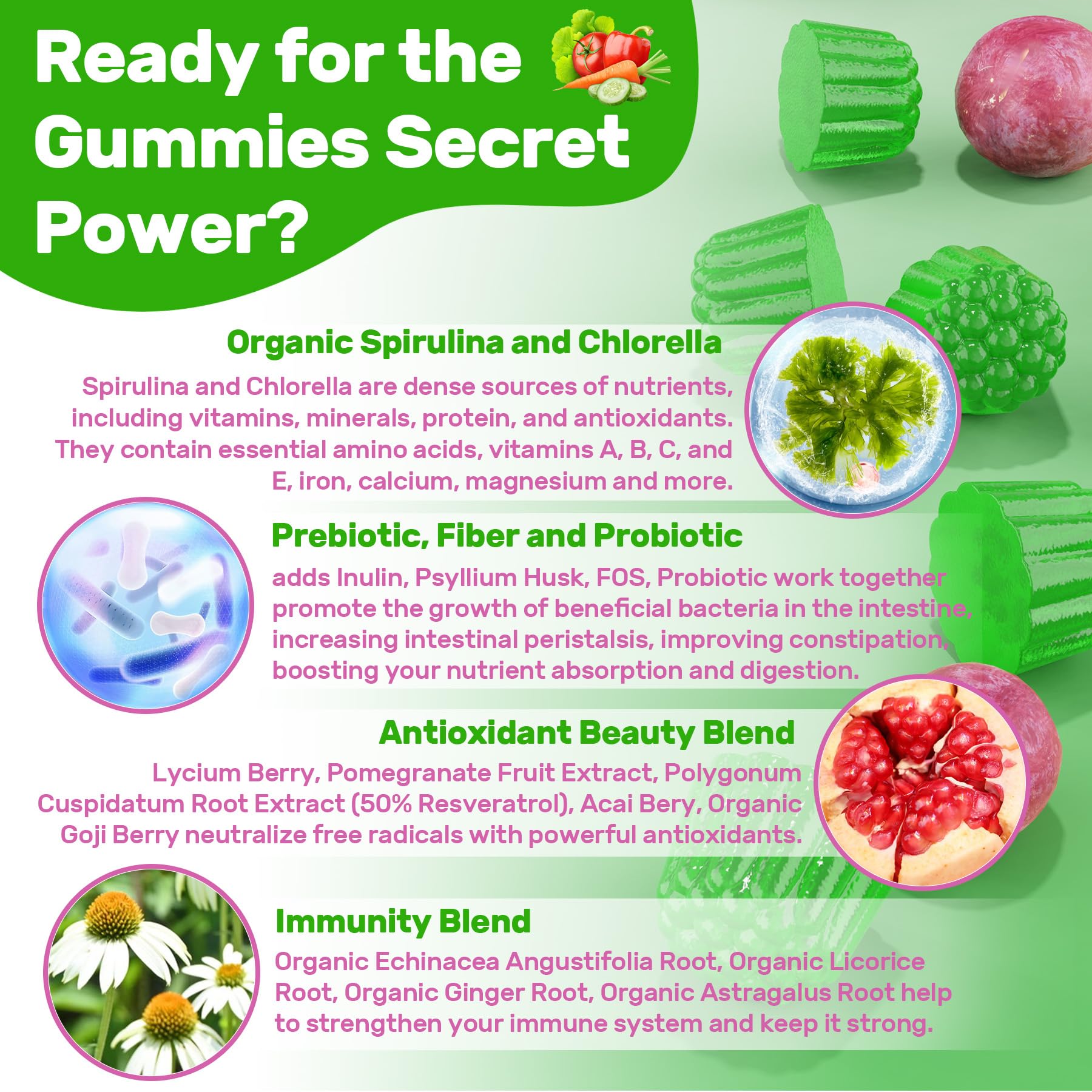 Nextdia Super Greens probióticos para digestión y salud intestinal