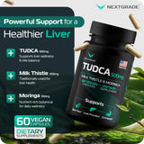 Caja de NEXTGRADE Tudca: empaque y branding de calidad.