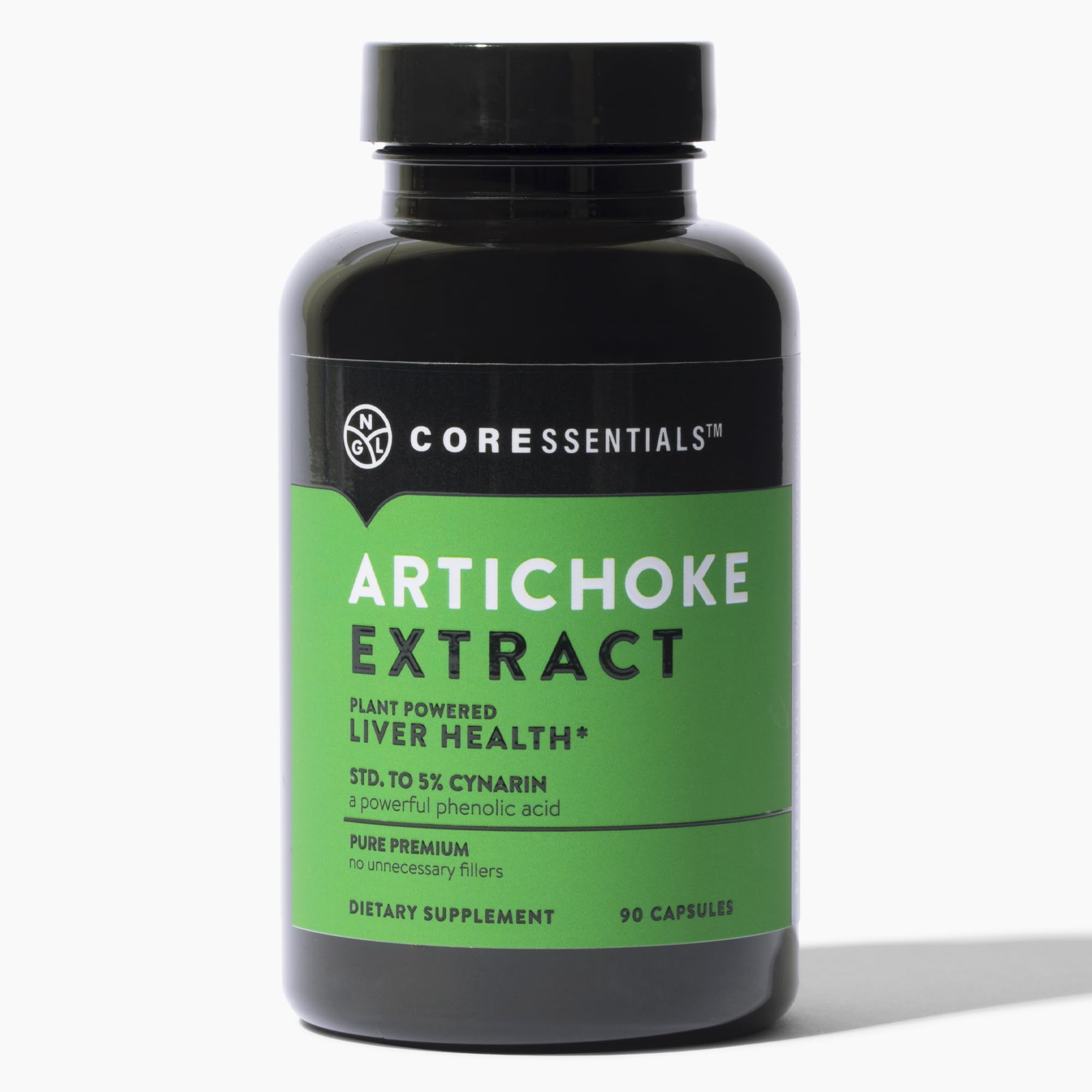 NGL Alcachofa extracto 1300 mg: botella con cápsulas para apoyo digestivo