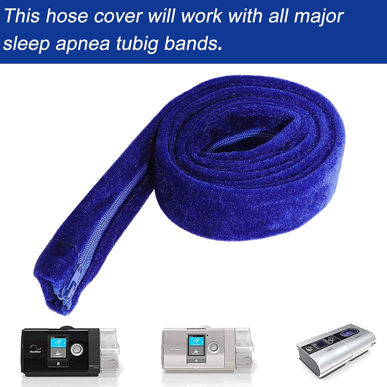 Nicer-S diseño con cremallera facilita colocar y quitar la funda CPAP