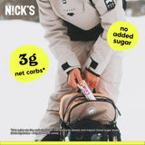 N!CK'S Barrita con 15 g de proteína, acompañamiento para entrenamientos diarios.