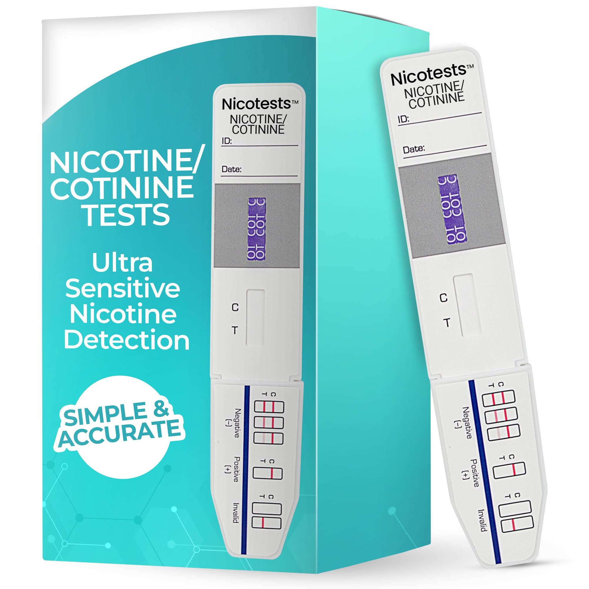 NICOTESTS kit de prueba nicotina en orina, caja para verificación rápida