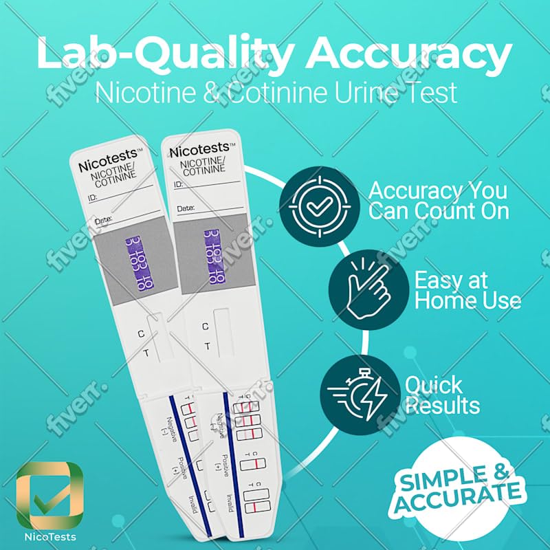 NICOTESTS kit de prueba nicotina en orina, muestra de usuario