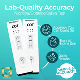 NICOTESTS muestra de saliva para recolección fiable y sin sustitución.