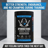 Ninja Sports Performance HydroStrike Combat Blend etiqueta clara para seguimiento de dosis.