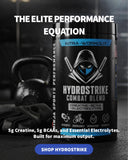 Ninja Sports Performance HydroStrike Combat Blend mezcla rápida en bebidas de entrenamiento.