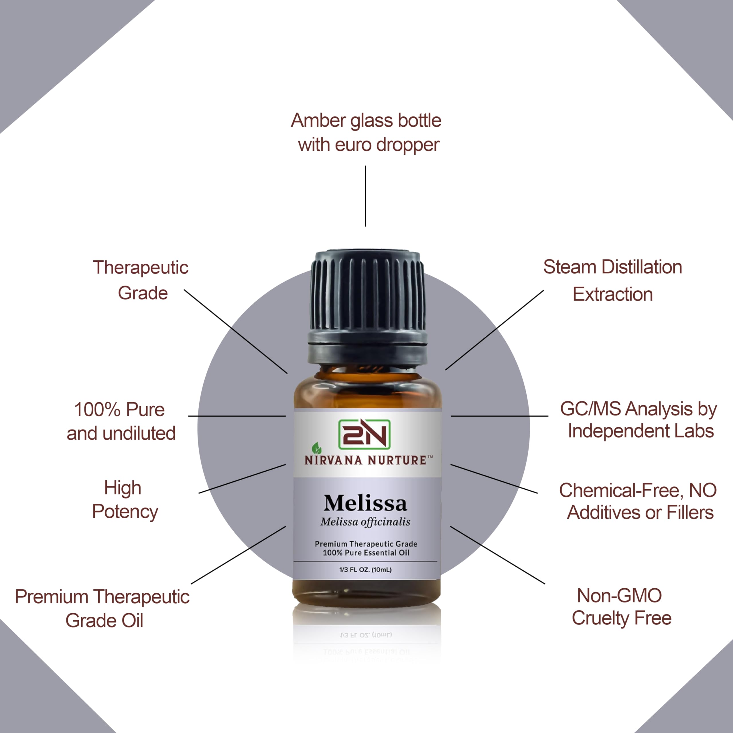 Nirvana Nurture Melissa para masaje relajante con aceite portador.
