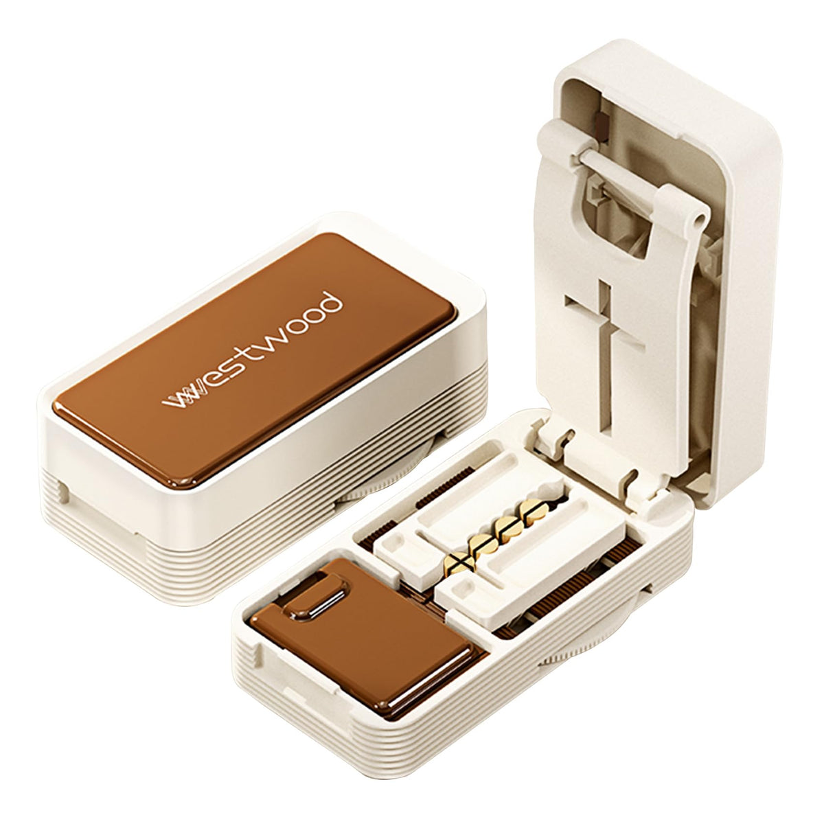 Niuthreee Cortador de pastillas con corte preciso 1/4 y 1/2 para dosificar
