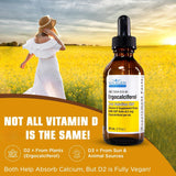 Nivagen Vitamina D2 líquida con 400 UI por porción para huesos y músculos