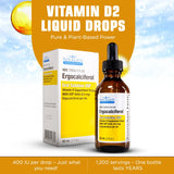 Nivagen Vitamina D2 líquida con dosis diaria de 2 gotas para absorción