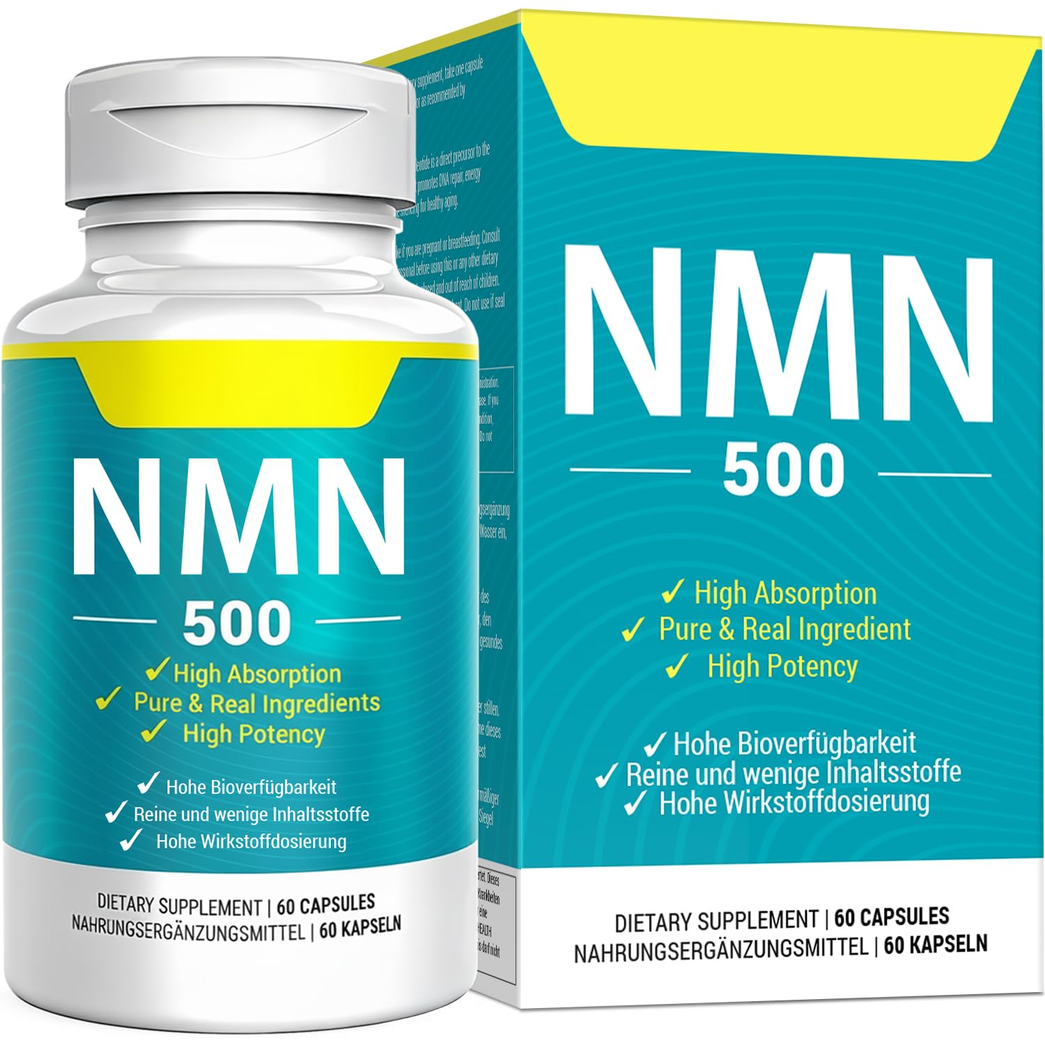 Nivantav NMN: botella de 60 cápsulas para energía diaria