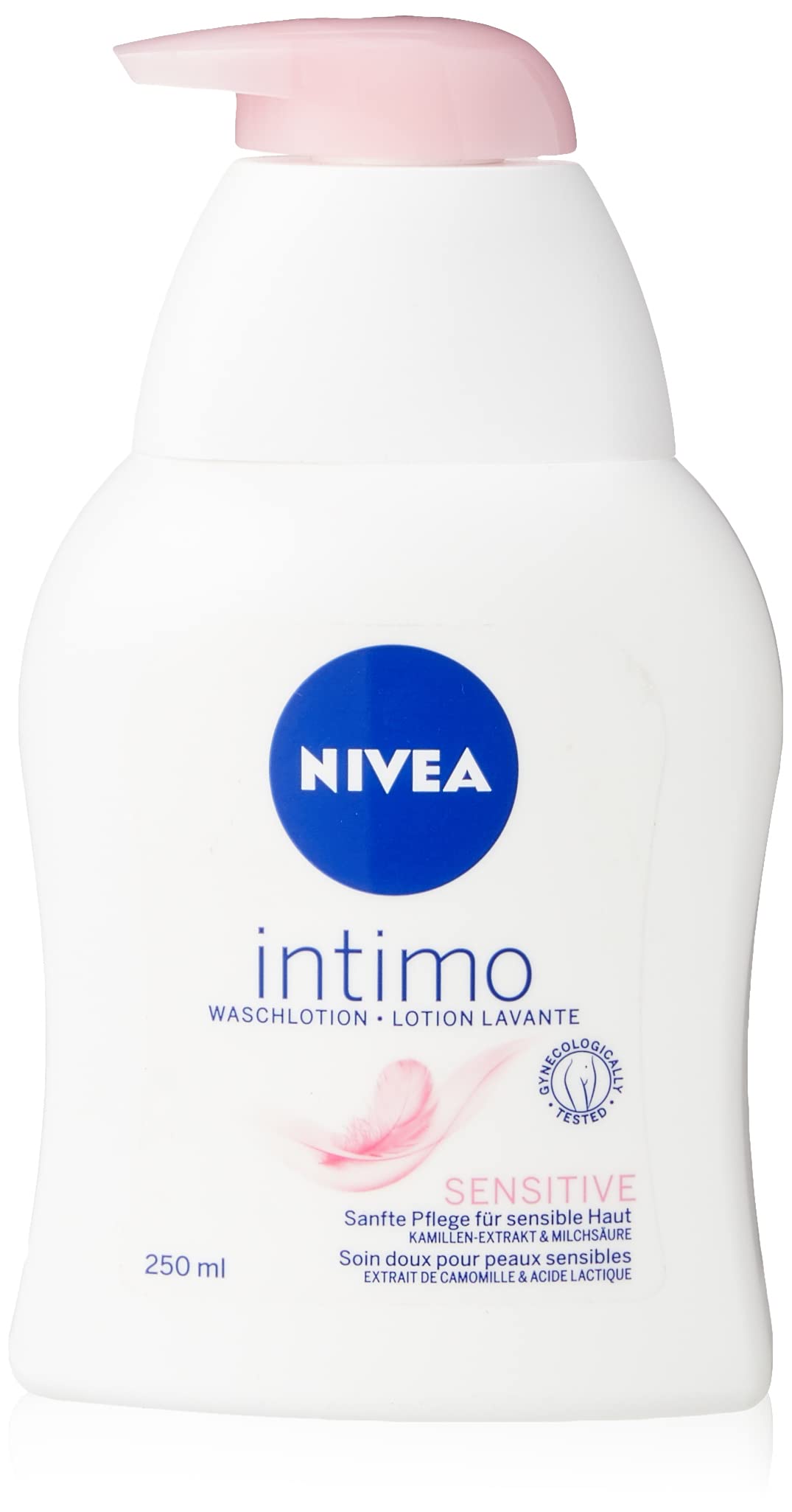 NIVEA Intimo Sensible con dispensador, loción suave para uso diario en la zona íntima.